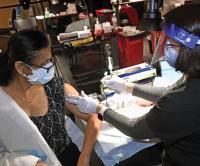 Vaccination of front-line workers began in December 2020 and continued into 2021.